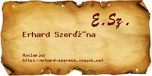 Erhard Szeréna névjegykártya